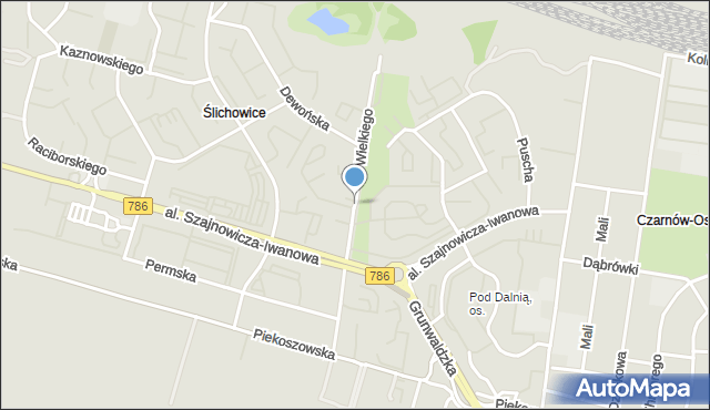 Kielce, Króla Kazimierza Wielkiego, mapa Kielc