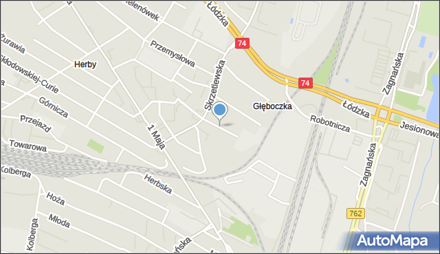 Kielce, Krucza, mapa Kielc