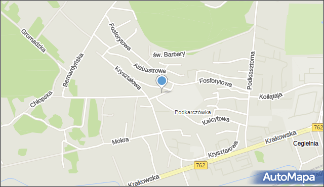 Kielce, Krzemionkowa, mapa Kielc