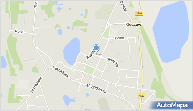 Kleczew, Krótka, mapa Kleczew