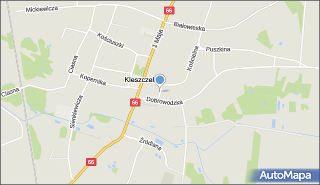 Kleszczele, Krótka, mapa Kleszczele