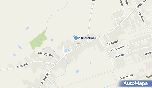 Kleszczewko, Krótka, mapa Kleszczewko