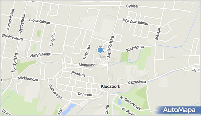 Kluczbork, Krakusa, mapa Kluczbork