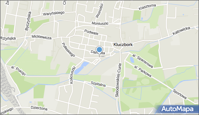 Kluczbork, Krzywa, mapa Kluczbork