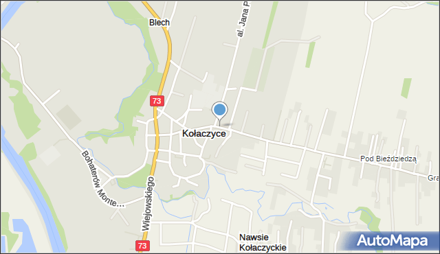 Kołaczyce, Króla Władysława Jagiełły, mapa Kołaczyce