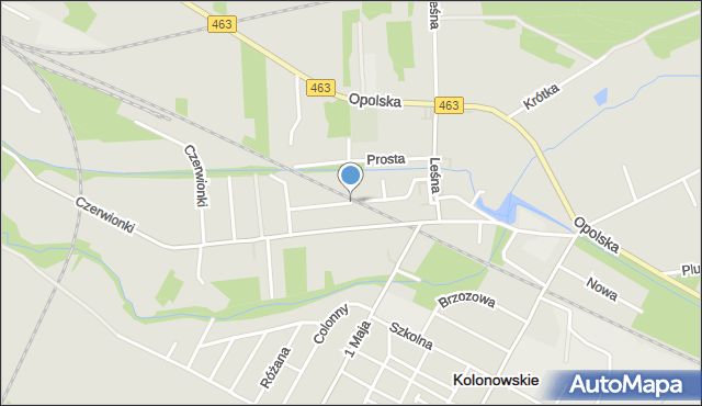 Kolonowskie, Krzywa, mapa Kolonowskie