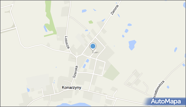 Konarzyny powiat chojnicki, Krótka, mapa Konarzyny powiat chojnicki