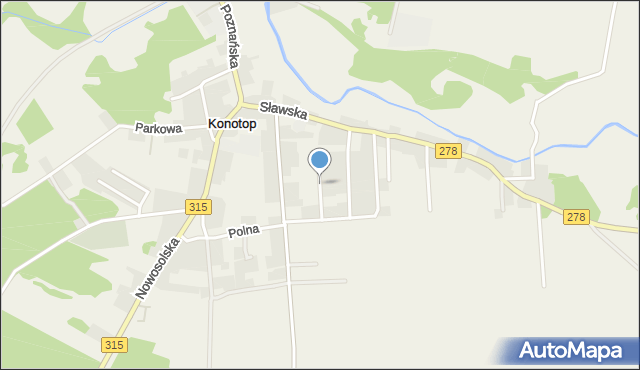 Konotop gmina Kolsko, Króla Jana III Sobieskiego, mapa Konotop gmina Kolsko