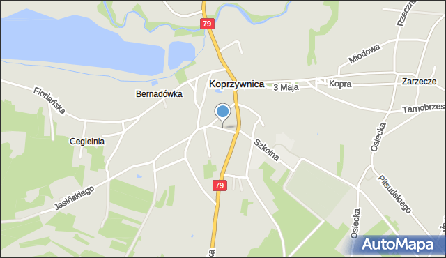 Koprzywnica powiat sandomierski, Krótka, mapa Koprzywnica powiat sandomierski