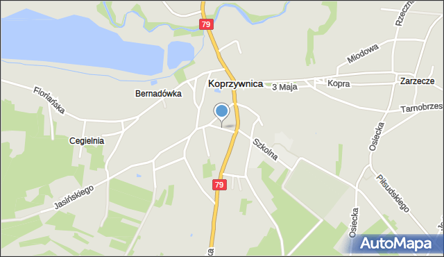 Koprzywnica powiat sandomierski, Krótka, mapa Koprzywnica powiat sandomierski