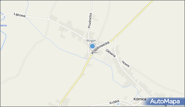 Kórnica, Krapkowicka, mapa Kórnica