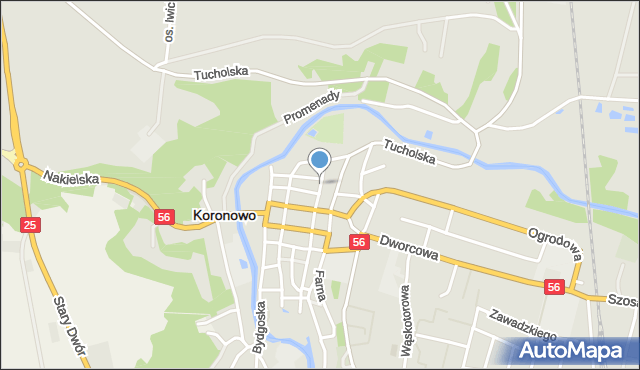 Koronowo powiat bydgoski, Króla Jana III Sobieskiego, mapa Koronowo powiat bydgoski