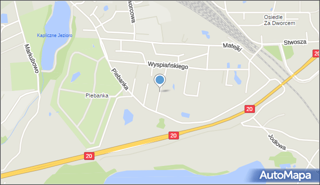 Kościerzyna, Króla Jana III Sobieskiego, mapa Kościerzyna