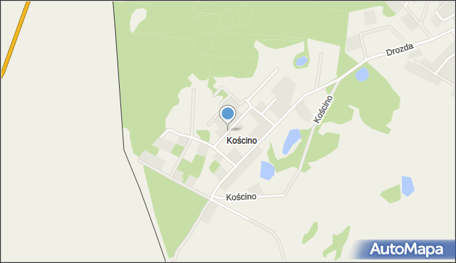 Kościno, Kruka, mapa Kościno