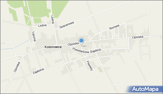 Kosorowice, Krótka, mapa Kosorowice