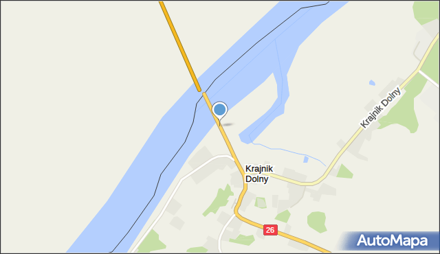 Krajnik Dolny, Krajnik Dolny-Schwedt, mapa Krajnik Dolny