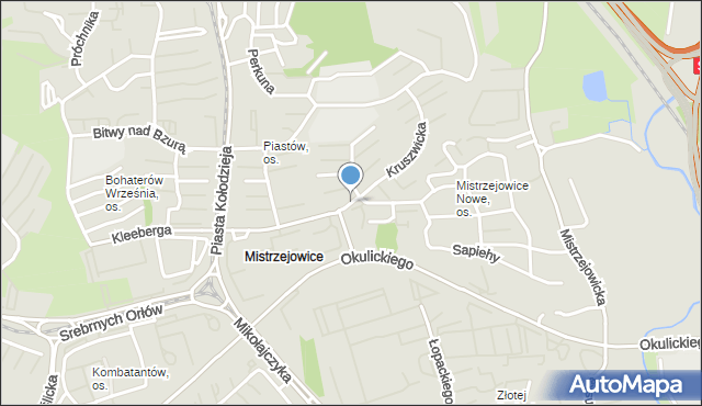 Kraków, Kruszwicka, mapa Krakowa