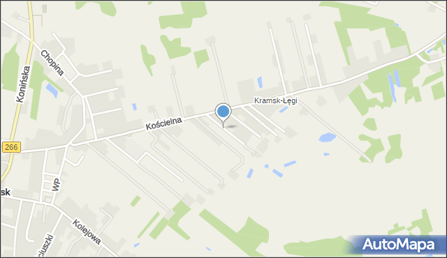 Kramsk, Kramsk-Łęgi, mapa Kramsk