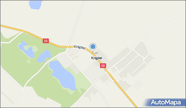 Krąpiel gmina Stargard, Krąpiel, mapa Krąpiel gmina Stargard