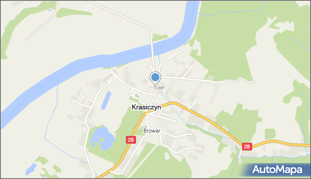 Krasiczyn, Krasiczyn, mapa Krasiczyn