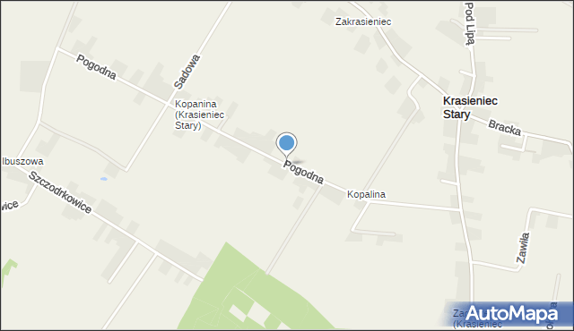 Krasieniec Stary, Krasieniec Stary, mapa Krasieniec Stary