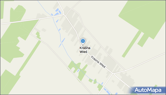 Krasna Wieś, Krasna Wieś, mapa Krasna Wieś