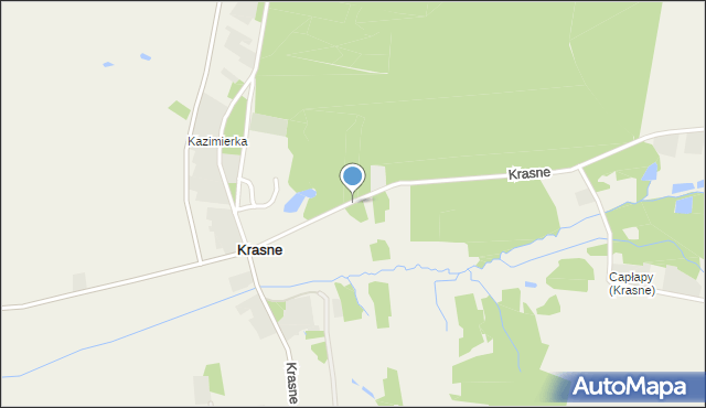 Krasne gmina Adamówka, Krasne, mapa Krasne gmina Adamówka