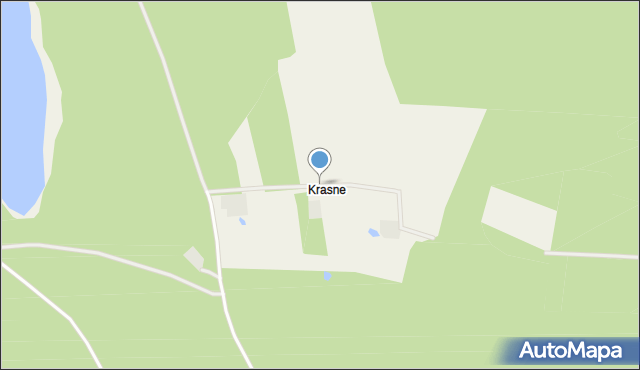 Krasne gmina Przechlewo, Krasne, mapa Krasne gmina Przechlewo