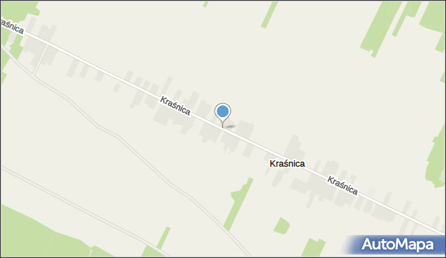 Kraśnica gmina Opoczno, Kraśnica, mapa Kraśnica gmina Opoczno