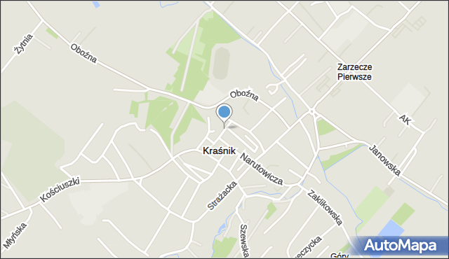 Kraśnik, Krakowska, mapa Kraśnik