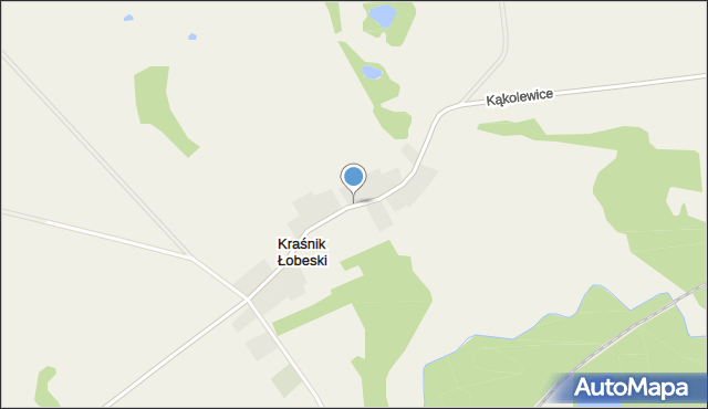 Kraśnik Łobeski, Kraśnik Łobeski, mapa Kraśnik Łobeski