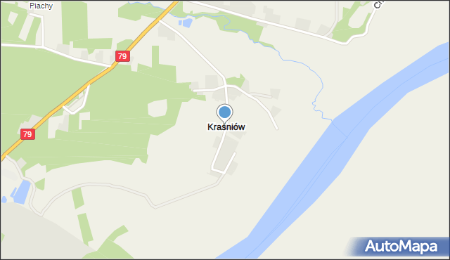 Kraśniów, Kraśniów, mapa Kraśniów