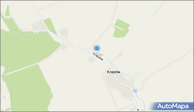 Krasów gmina Sokołów Podlaski, Krasów, mapa Krasów gmina Sokołów Podlaski