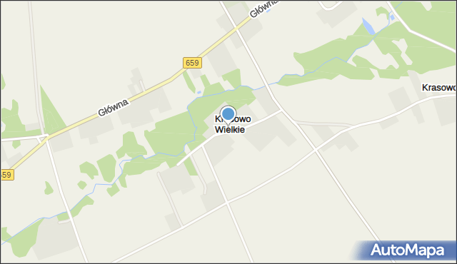 Krasowo Wielkie, Krasowo Wielkie, mapa Krasowo Wielkie