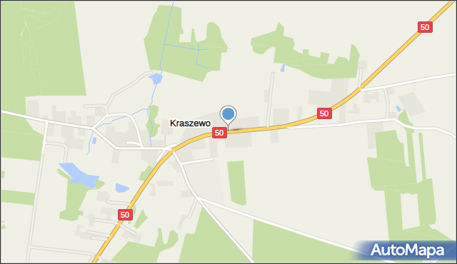 Kraszewo gmina Ojrzeń, Kraszewo, mapa Kraszewo gmina Ojrzeń