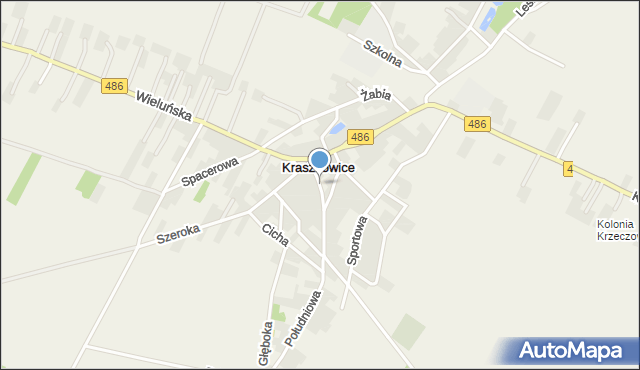 Kraszkowice, Krótka, mapa Kraszkowice