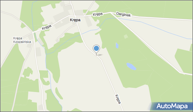 Krępa gmina Bobolice, Krępa, mapa Krępa gmina Bobolice