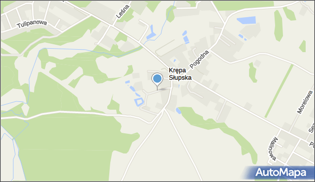 Krępa Słupska, Krótka, mapa Krępa Słupska