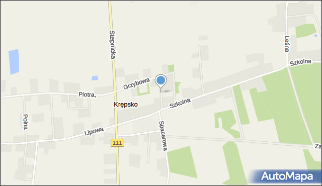 Krępsko gmina Goleniów, Krępsko, mapa Krępsko gmina Goleniów