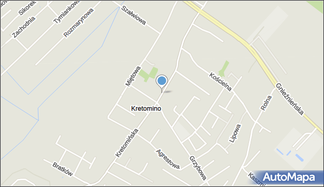 Kretomino, Kretomińska, mapa Kretomino