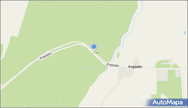 Krężelin, Krężelin, mapa Krężelin