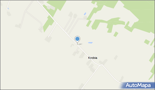 Krobia gmina Kadzidło, Krobia, mapa Krobia gmina Kadzidło