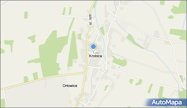 Krobica, Krobica, mapa Krobica