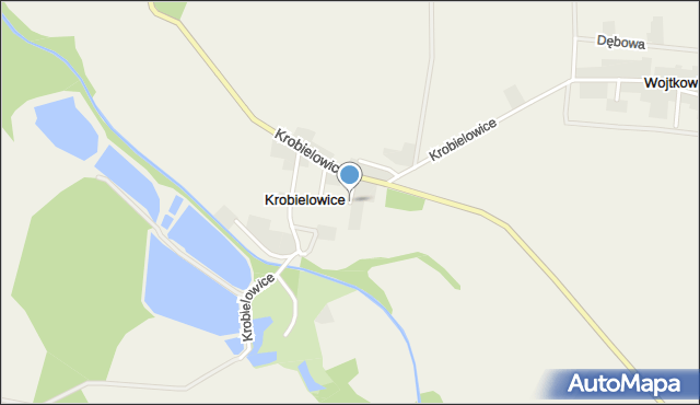 Krobielowice, Krobielowice, mapa Krobielowice