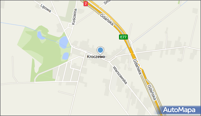 Kroczewo, Kroczewo, mapa Kroczewo