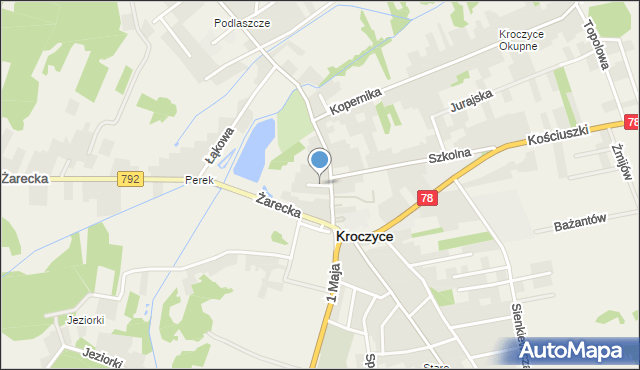 Kroczyce, Krótka, mapa Kroczyce