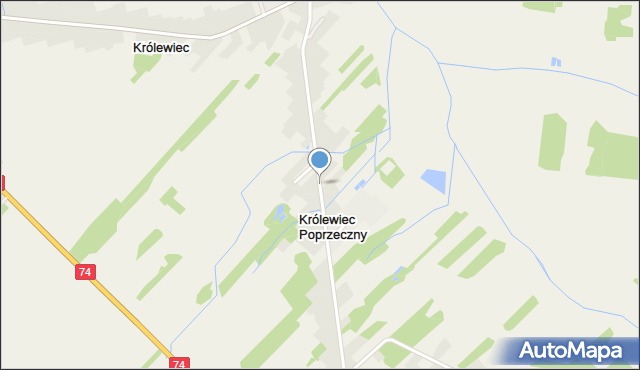 Królewiec Poprzeczny, Królewiec Poprzeczny, mapa Królewiec Poprzeczny