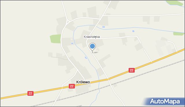 Królewo gmina Stare Pole, Krasnołęka, mapa Królewo gmina Stare Pole