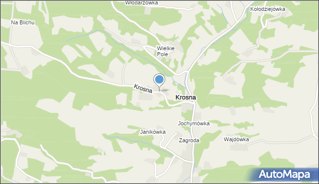 Krosna, Krosna, mapa Krosna