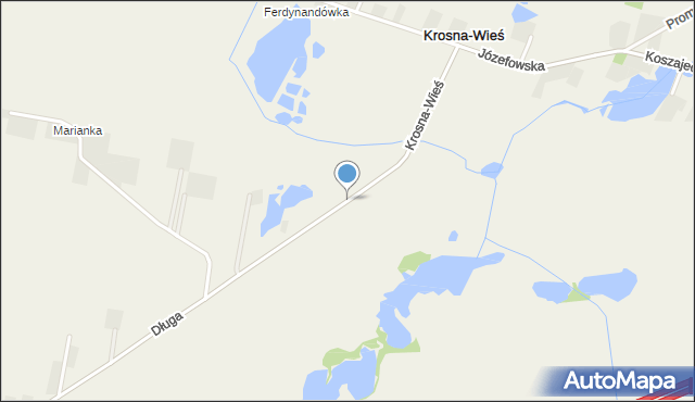 Krosna-Wieś, Krosna-Wieś, mapa Krosna-Wieś